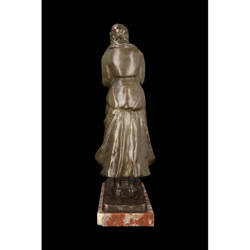 Louis Huygens, bronze sculpture ‘LA PRIEUSE’, 19th c