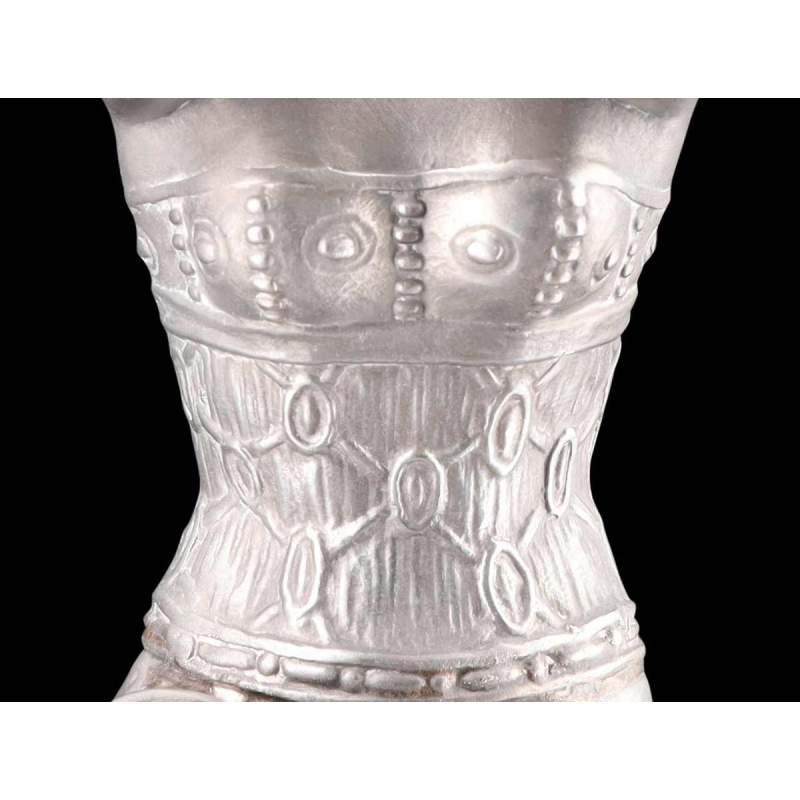 Enrique MOLINS-BALLESTE, ball dancer, Art Deco sculpture in silver-plated metal, early 20th c