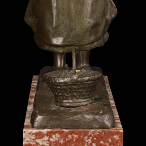 Louis Huygens, bronzen sculptuur “LA PRIEUSE”, 19e eeuw