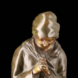 Louis Huygens, bronzen sculptuur “LA PRIEUSE”, 19e eeuw