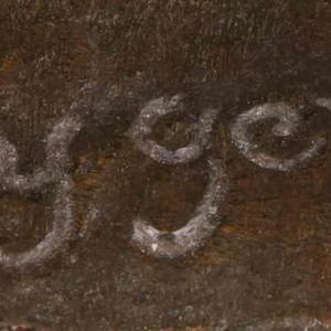 Louis Huygens, sculpture en bronze "LA PRIEUSE", XIXe s