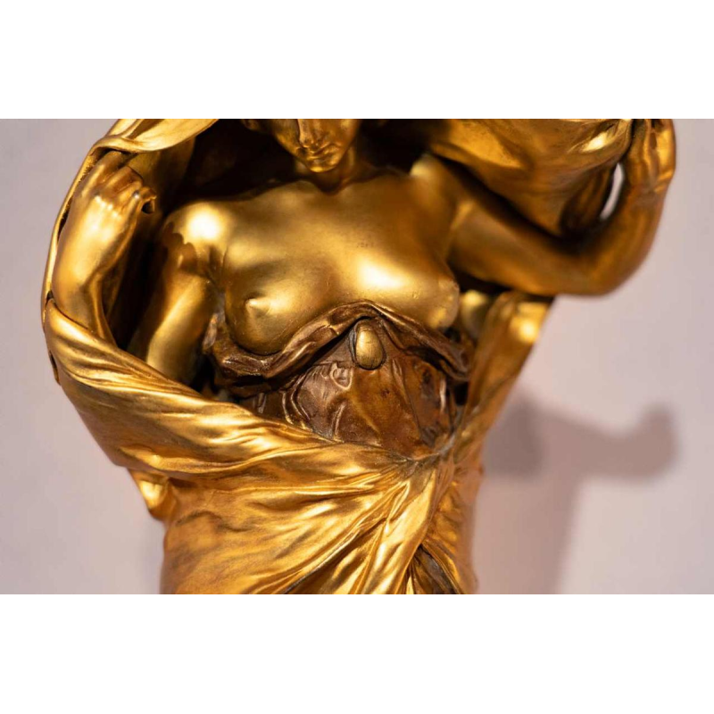 Louis-Ernest Barrias "La Nature se dÃ©voilant devant la scienceÂ, sculpture en bronze, XIXe s