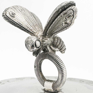 Empire period bezel 1809-1819 Sterling Silver (950/1000) and Blue Crystal.