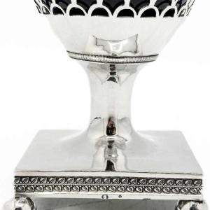 Empire period bezel 1809-1819 Sterling Silver (950/1000) and Blue Crystal.