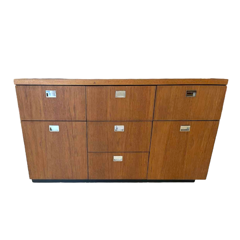 De Coene pour Gordon Bunshaft, meuble de rangement à tiroirs, bois de teck, ca 1960