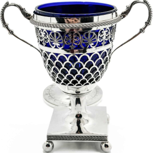 Empire period bezel 1809-1819 Sterling Silver (950/1000) and Blue Crystal.