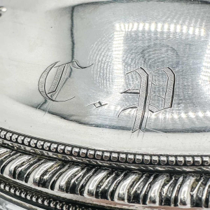 Drageoir in sterling zilver en kristal, periode 1819-1838