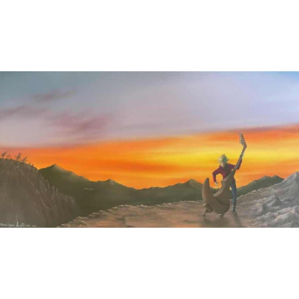 Dominique LEFEVRE Le musicien qui joue avec l'écho -2004 (De muzikant die met echo's speelt)