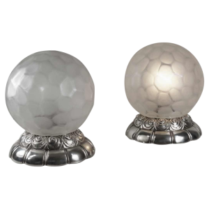 Genet et Michon : paire des lampes art déco. France 1930