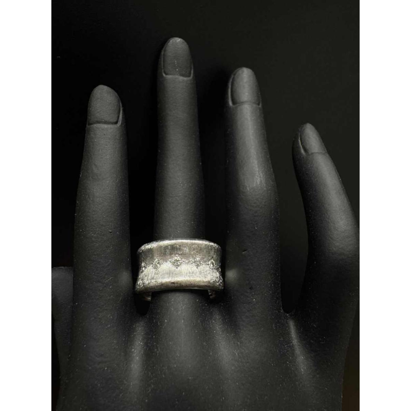 White gold ring with diamonds