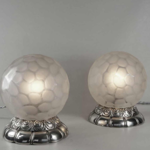 Genet & Michon : een paar Franse 1930 art deco lampen