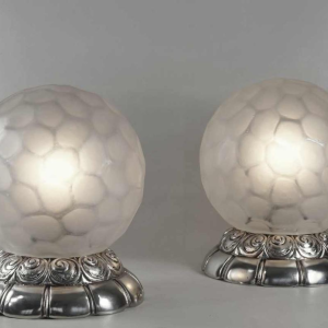 Genet et Michon : paire des lampes art déco. France 1930