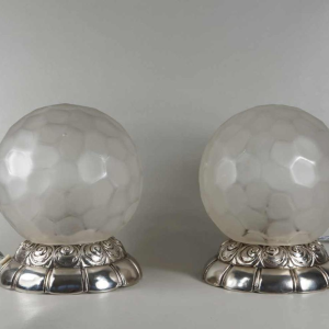 Genet et Michon : paire des lampes art déco. France 1930