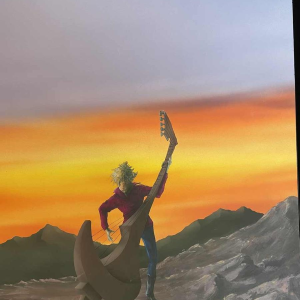 Dominique LEFEVRE Le musicien qui joue avec l'écho -2004 (The musician who plays with echoes)