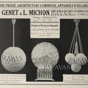Genet & Michon : een paar Franse 1930 art deco lampen