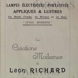L.Richard & Muller frères : lampe art déco. France 1930