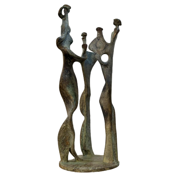 Max Seiz, "Familie II" bronzen sculptuur