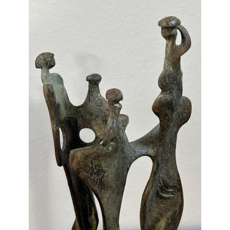 Max Seiz, "Familie II" bronzen sculptuur
