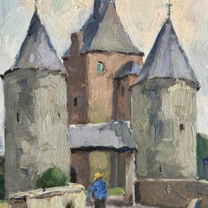 Jean-Baptiste SCORIEL (1883-1956): De kasteel - schilderij olie op paneel