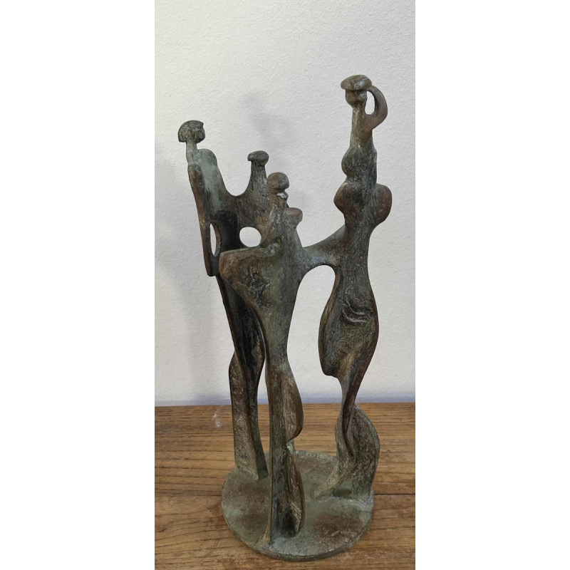 Max Seiz, "Familie II" bronzen sculptuur
