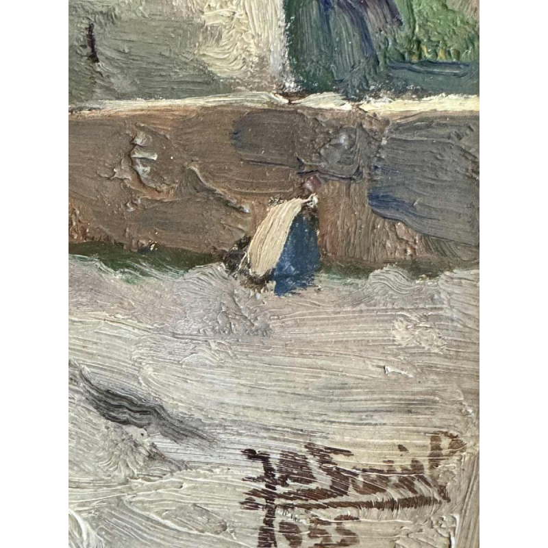 Jean-Baptiste SCORIEL (1883-1956): De kasteel - schilderij olie op paneel