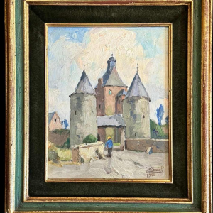 Jean-Baptiste SCORIEL (1883-1956): De kasteel - schilderij olie op paneel