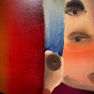 Atila Biro, abstract schilderij, olieverf op doek, 1969