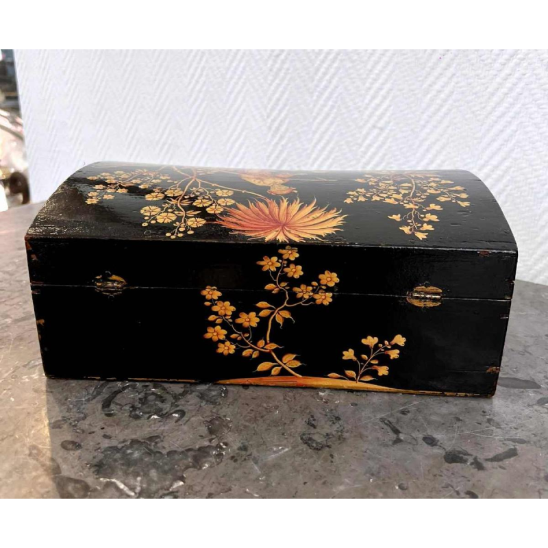 Coffret en Bois de Spa - Jolités de Spa - décor chinois laqué noir, XVIIIe siècle