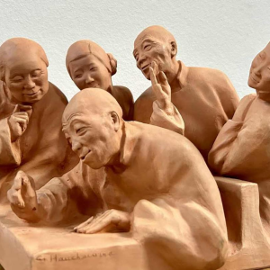 G. Hauchecorne Chinese Assemblage terracotta sculptuur, ca 1920