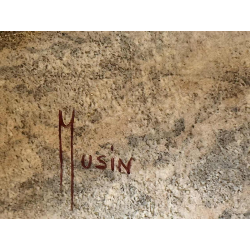 Maurice MUSIN « Herfst onweer » schilderij olie op paneel