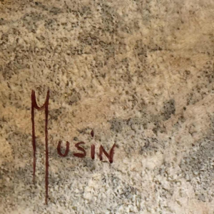 Maurice MUSIN « Herfst onweer » schilderij olie op paneel