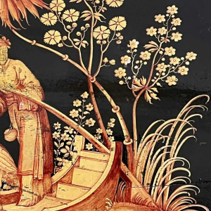 Coffret en Bois de Spa - Jolités de Spa - décor chinois laqué noir, XVIIIe siècle