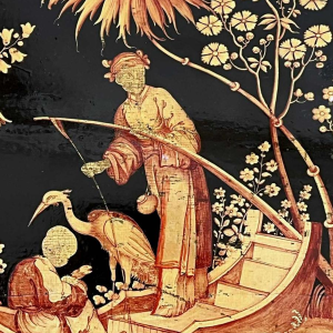 Coffret en Bois de Spa - Jolités de Spa - décor chinois laqué noir, XVIIIe siècle