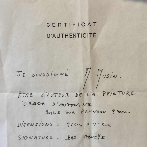 Maurice MUSIN « Autumn storm » painting oil on panel