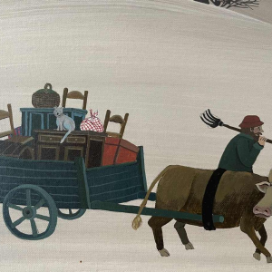 Thérèse COUSTRY (1950-): "Le déménagement" (De verhuizing)