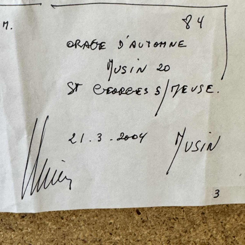 Maurice MUSIN « Herfst onweer » schilderij olie op paneel