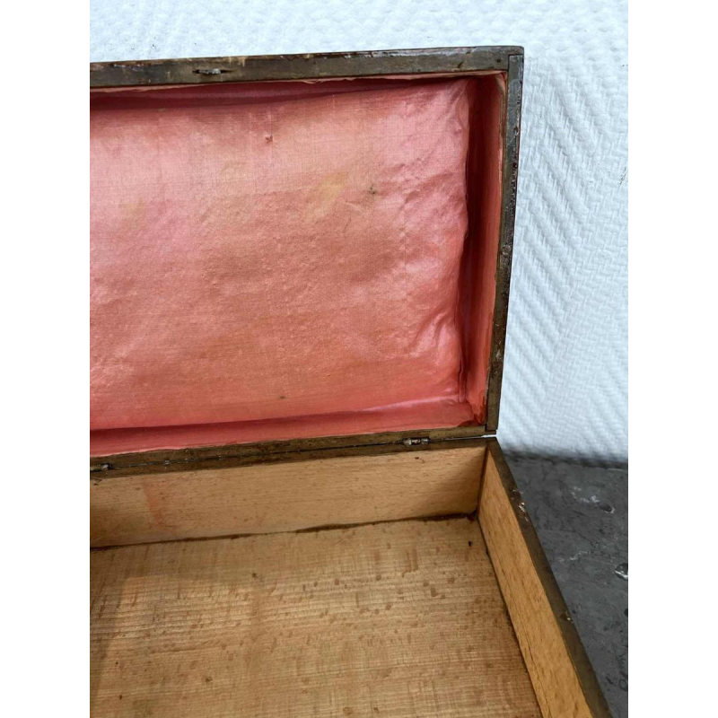 Houten spadoos - Jolités de Spa - zwart gelakt Chinees decor, 18e eeuw