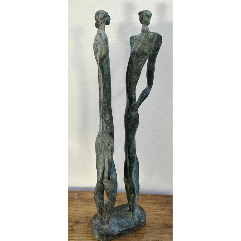 Max Seiz, bronze sculpture "La Rencontre