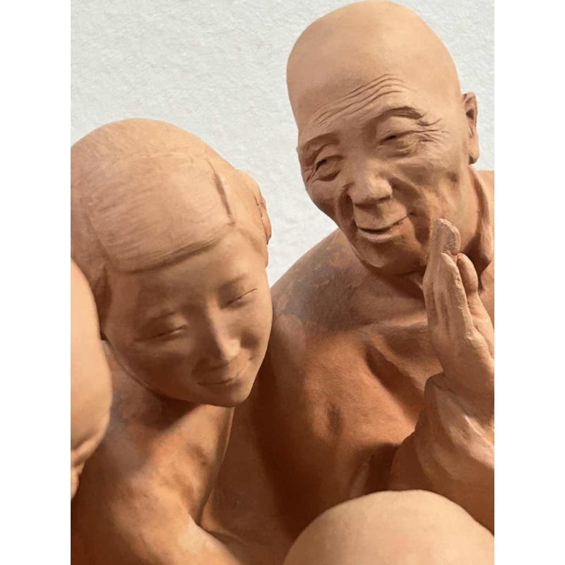 G. Hauchecorne Chinese Assembly terracotta sculpture, ca 1920