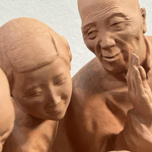 G. Hauchecorne Chinese Assembly terracotta sculpture, ca 1920