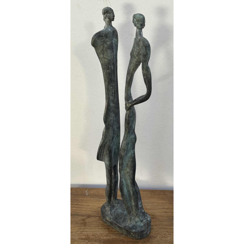 Max Seiz, bronze sculpture "La Rencontre