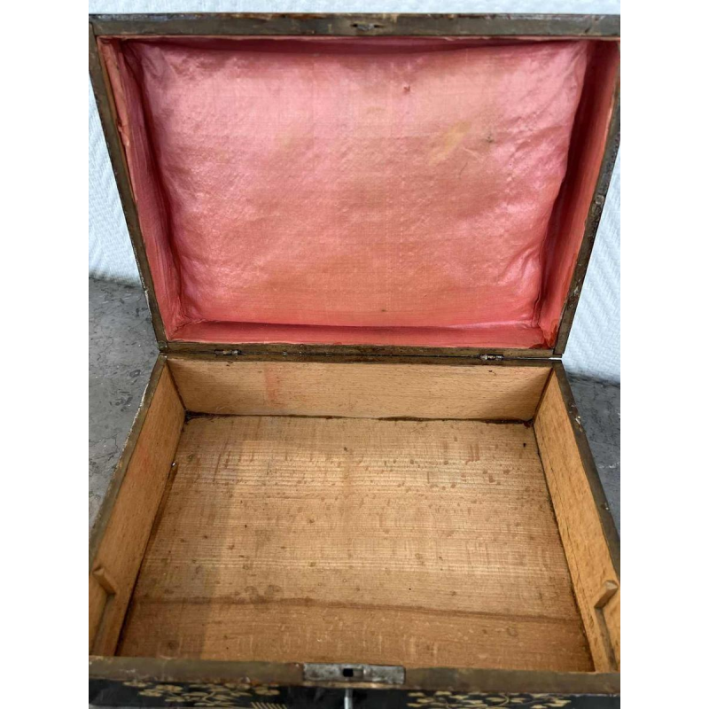 Coffret en Bois de Spa - Jolités de Spa - décor chinois laqué noir, XVIIIe siècle