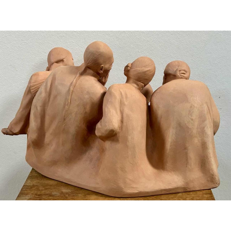 G. Hauchecorne Chinese Assembly terracotta sculpture, ca 1920