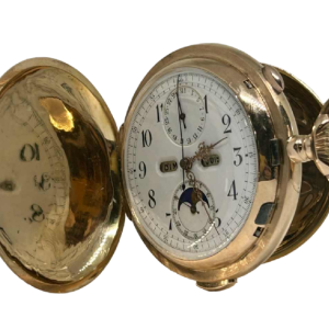 Le Phare, chronographe triple quantième, phase de lune et répétitions en or 18k