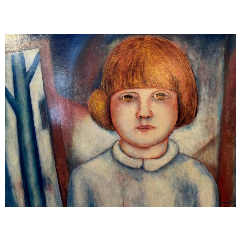Marcel HOCQ (1933-2021): "La fille au tablier blanc »
