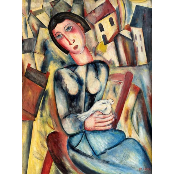 Marcel HOCQ (1933-2021): "The woman with the dove »