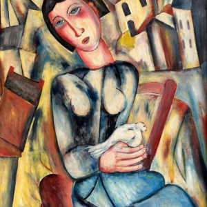 Marcel HOCQ (1933-2021): "The woman with the dove »