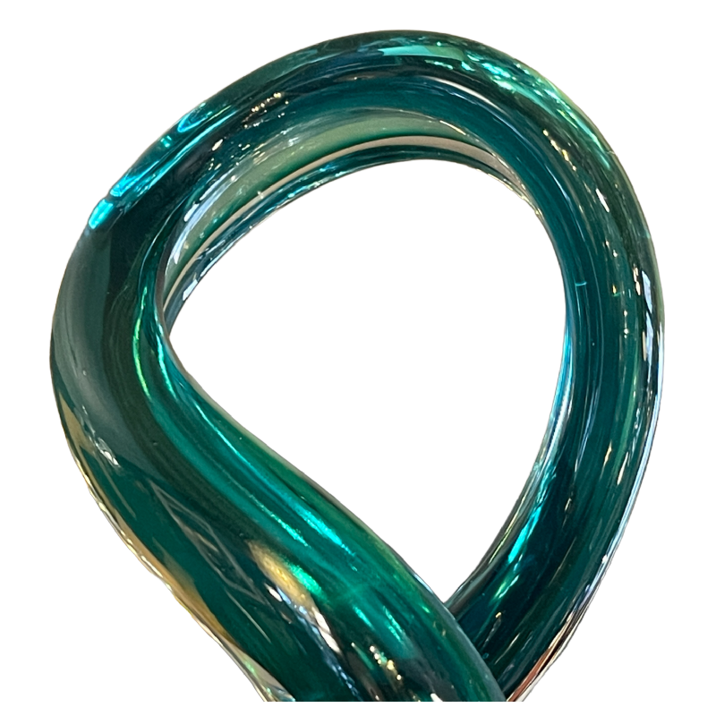 ROBERT PIERINI " Twist " Large Glass Sculpture (70cm), Filigree Base, 1995