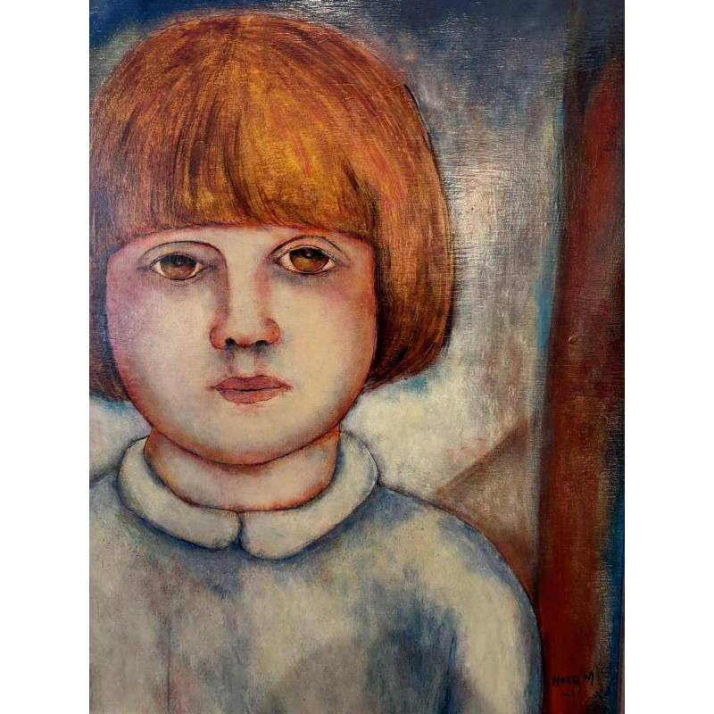 Marcel HOCQ (1933-2021): "La fille au tablier blanc »