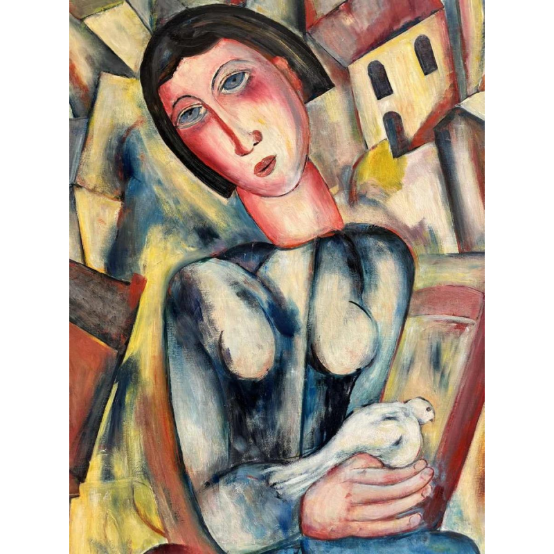 Marcel HOCQ (1933-2021): "La femme à la colombe »